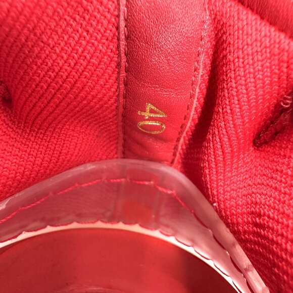 Louboutin Arpoador Drawstring Sock Sneaker Red Suede Size 40 US 10 Women Low Top - Picture 15 of 15